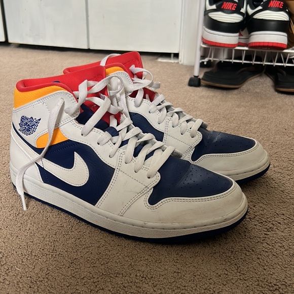 Jordan 1 mid white deep royal - Picture 1 of 7